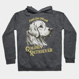 English Cream Golden Retriever Vintage Art Hoodie